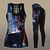 Gift For Hunting Lover Deer Hunting Flag Tank Top and Leggings set