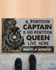 A Pontoon Captain And His Pontoon Queen Live Here Doormat HG