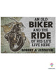 An Old Biker And The Ride Of His Life Live Here Doormat HG