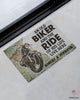 An Old Biker And The Ride Of His Life Live Here Doormat HG