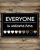 Black Pride Pride Gift For LGBT Every One Is Welcome Here Black White LGBT Doormat HG Black And Proud 365