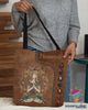 Gift For Hippie Namaste Leather Pattern Hippie Girl Tote Bag HG