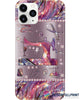 Pink Sewing Metal Pattern And Gemstone Print Sewing Phone Case HG