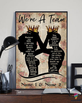 Black Pride Black King And Black Queen Family Were A Team Vertical Poster HG