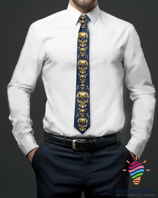 Skull Gift Stunning Golden Skull For Him Tie HG