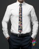 Skull Gift Floral Skull For Him Tie HG