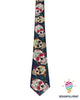 Skull Gift Floral Skull For Him Tie HG