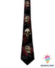 Skull Gift Romantic Skull And Rose Skull Tie HG