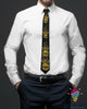Skull Gift Yellow Dimond Classic Golden Tie HG