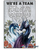 Gift For Dragon Lover Dragon We Are A Team Canvas Art and Poster LN
