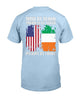 Irish Shop Irish By Blood American By Birth Patriot By Choice Back Print Cotton T-shirt