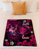 Gift For Butterfly Lover Faith Hope Love Butterfly Breast Cancer Awareness Sherpa Blanket HG