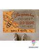 The Queen Bee And Her Old Drone Live Here Personalized Welcome Doormat NHD