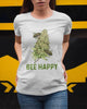 Bee Happy Potleaf Hoodie Pullover Zip Up Hoodie and Sweater Tshirt US Unisex Size HG