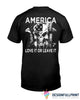 Skull Gift Skull American Love Or Leave Black TShirt CH