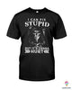 Skull Gift Skull I Can Fix Stupid Black TShirt CH