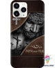 Easter Gift Gift For Christian Etui De Téléphone En Cuir De Dieu Faith Over Fear Jesus HG