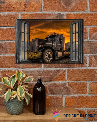 Truck By The Window Horizontal Poster HG