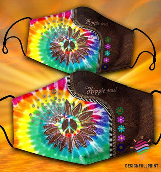Gift For Hippie Hippie Soul Cloth Mask LN