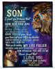 Lion To My Son Sherpa and Quilt Blanket HG To My Son Lion Blanket