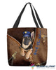 German Shepherd Back The Blue K9 Dog Tote Bag HG Gifts For Dog Lovers