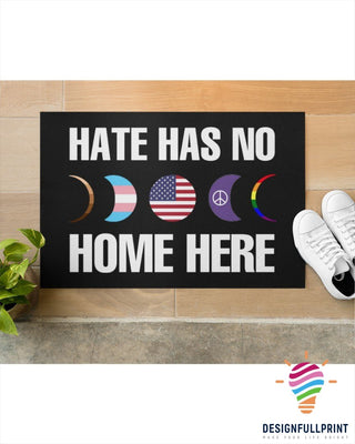 Hate Has No Home Here Moon Phases Doormat  NHD