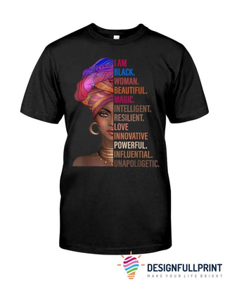 Black Pride I Am Black Woman Black History Month Melanin Power Black By Nature Proud By Choice Ultra Cotton Shirt Black And Proud 365