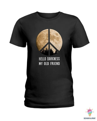 Gift For Hippie Hippie Moon Hello Darkness TShirt CH