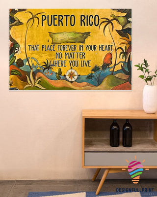 Puerto Rico In My Heart Horizontal Poster LN