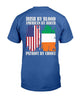 Irish Shop Irish By Blood American By Birth Patriot By Choice Back Print Cotton T-shirt
