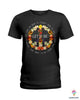 Gift For Hippie Let It Be Fowers Music Hippie Black TShirt CH