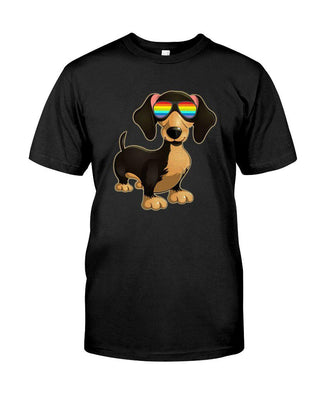 Vintage LGBT Pride Dachshund Gay Pride T-shirt - designfullprint