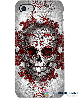 Skull Gift Red Floral Skull Phone Case NHD
