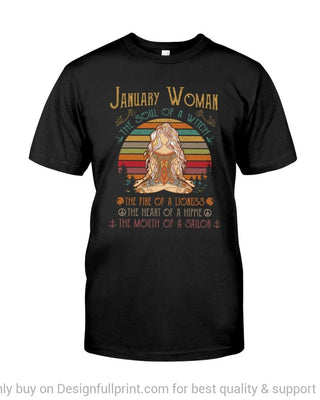 Gift For Hippie Hippie Girl The Soul Of A Witch Black TShirt CH