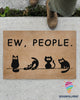 Ew People Black Cat Cute Welcome Doormat NHD Gifts For Cat Lovers