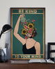 Be Kind To Your Mind Girl With Flowers Wall Art Canvas HG