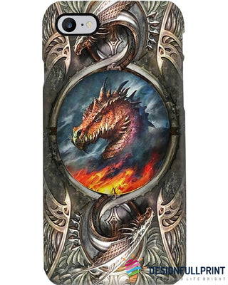 Gift For Dragon Lover Dragon On Fire Mirror Print Phone Case LN
