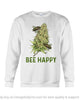 Bee Happy Potleaf Hoodie Pullover Zip Up Hoodie and Sweater Tshirt US Unisex Size HG