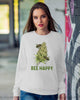 Bee Happy Potleaf Hoodie Pullover Zip Up Hoodie and Sweater Tshirt US Unisex Size HG