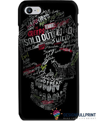 Skull Gift Cool Words In Shape Of Skull Phone Case NHD