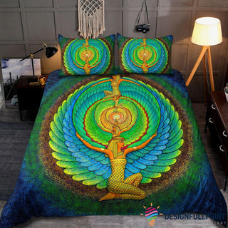 Gift For Egyptian Ancient Egypt Isis With Wings Bedding Set NH Egyptian God