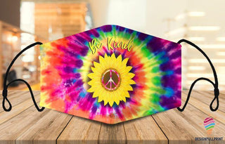 Gift For Hippie Be Kind Tie Dye Cloth Mask LN