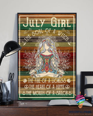 Yoga July Girl Soul Vertical Poster HG
