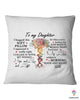 Gift For Mom To My Daughter Hope And Love And Light Gift From Mom Pillow NHD