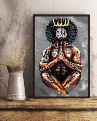 Black Pride Black King Black Pride Wall Canvas HG Black And Proud 365
