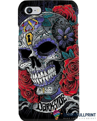 Skull Gift Dark Side Floral Skull Phone Case NHD