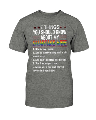 Pride Gift For LGBT LGBT 5 Things You Should Know About My Smartass Wife T-shirt