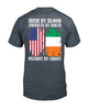 Irish Shop Irish By Blood American By Birth Patriot By Choice Back Print Cotton T-shirt
