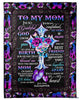 Gift For Mom Floral Cross To My Mom Sherpa and Quilt Blanket LN