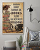 Gift For Dragon Lover Dragon And Book Canvas Art and Poster LN